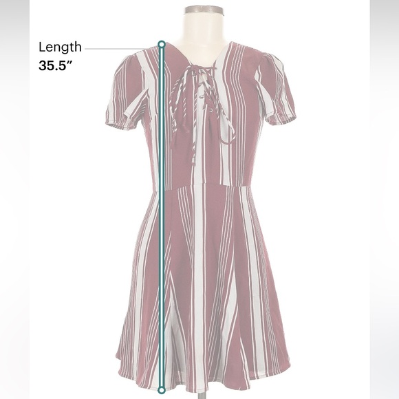 Lovers + Friends Compass Stripe Lace-Up Fit & Flare Dress | NWT - Picture 5 of 8